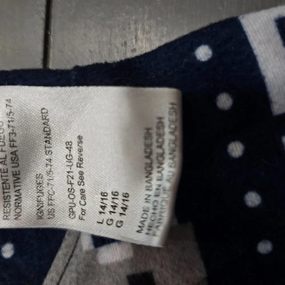 Kid's Boys long sleeve Pajama Two Piece Sets Size 14- Pack Of 3 1 long pant